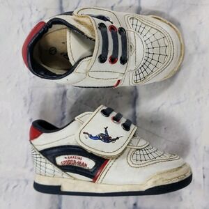 Marvel Spider Man 1988 Toddler Shoes SIZE 3 Collector Rare VINTAGE